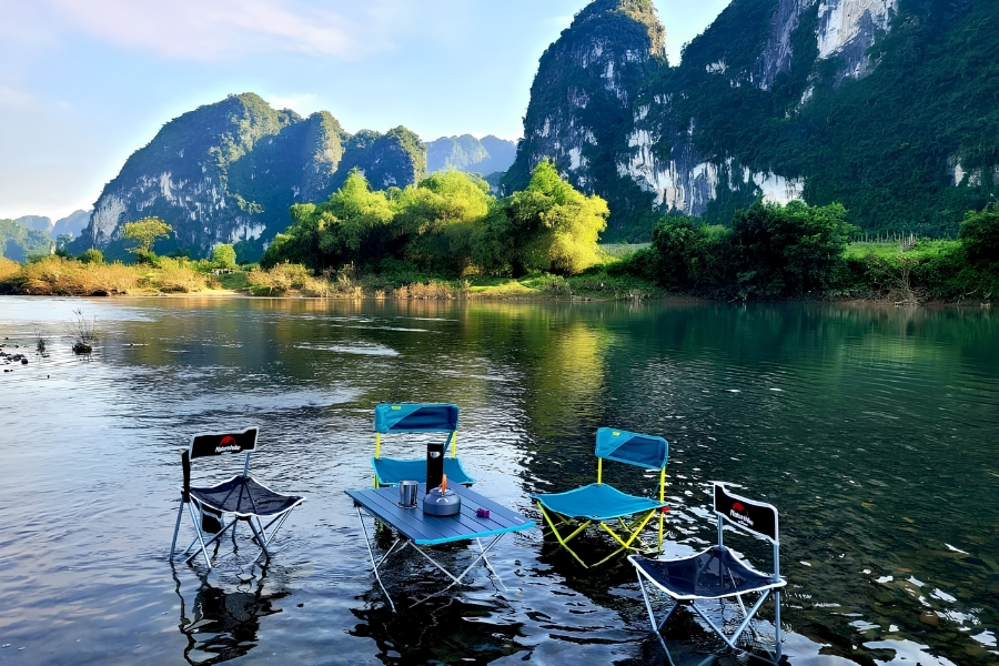 cắm trại khu vực hồ Hòa Bình